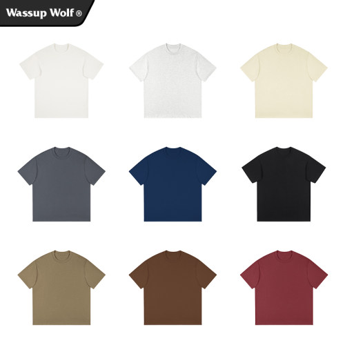 WassyoWolf重磅纯棉320g短袖男