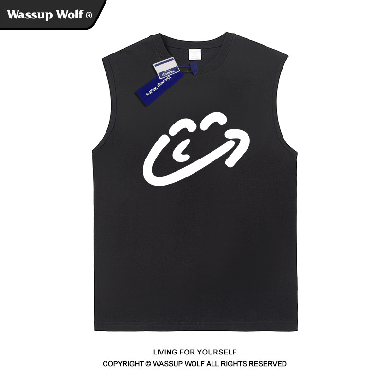 wassupwolf重磅纯棉背心