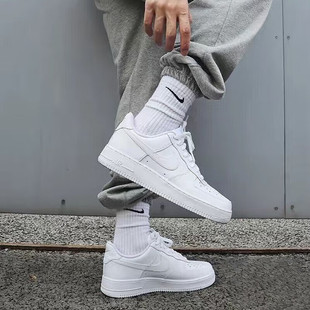 Nike耐克男鞋Air Force 1空军一号纯白复古AF1低帮板鞋CW2288-111