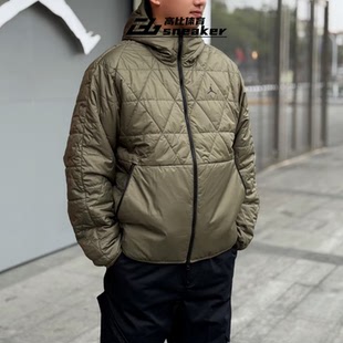 NIKE耐克Jordan冬季男款外套轻薄棉服连帽保暖棉衣夹克FZ3163-222