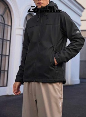 Adidas阿迪达斯外套男SOFTSHELL加绒连帽保暖休闲防风夹克JM9104