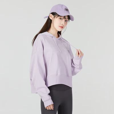 耐克NIKE卫衣女子运动服针织短款连帽套头衫上衣卫衣DM6418-530