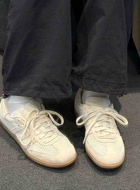 阿迪达斯三叶草SAMBA OG男女镂空织物T头鞋低帮透气德训鞋KK3528