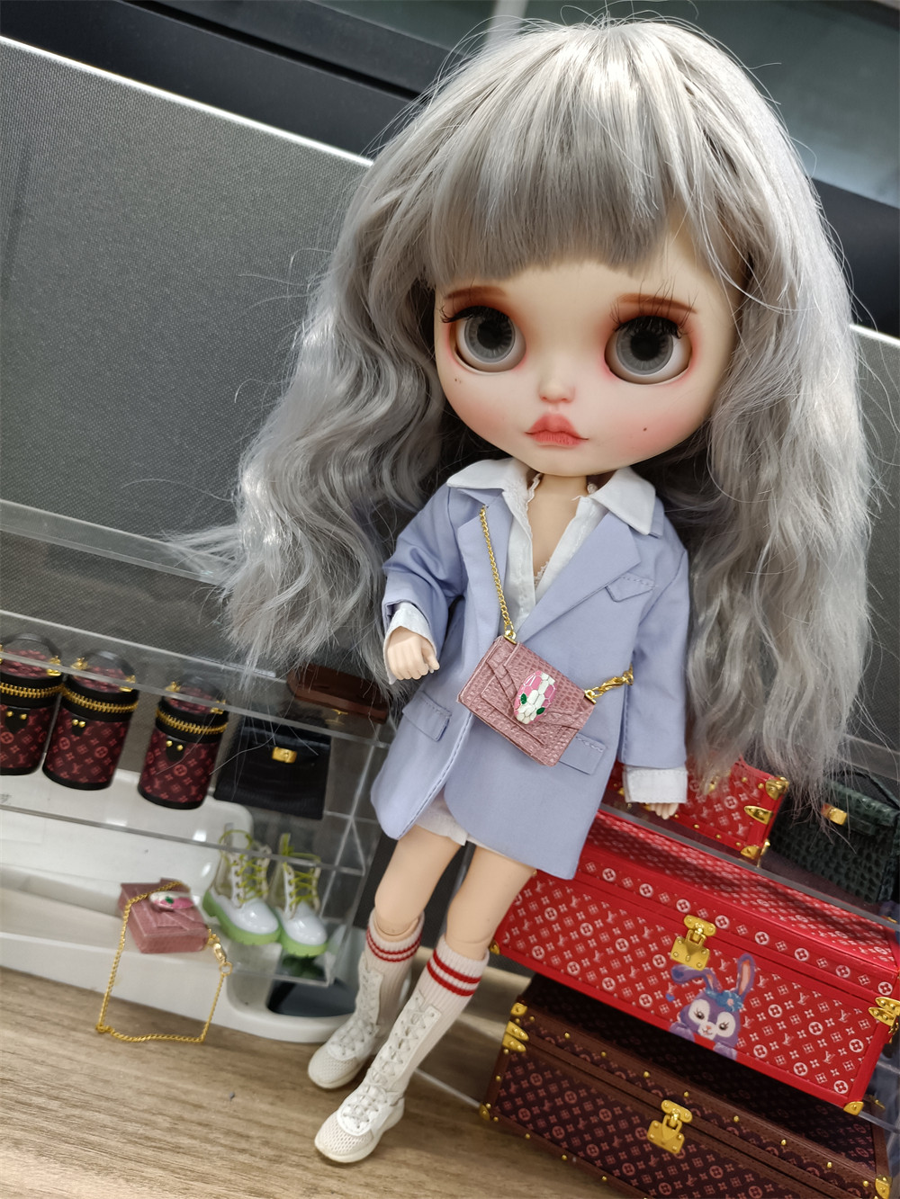 【售空展示】bedoll现货blythe小布molly六分手提兵人puob11fr