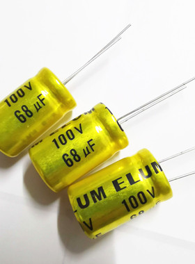 100V68UF 68UF100V ELUM金袍 高中音分频 无极NP 电解电容 13*20