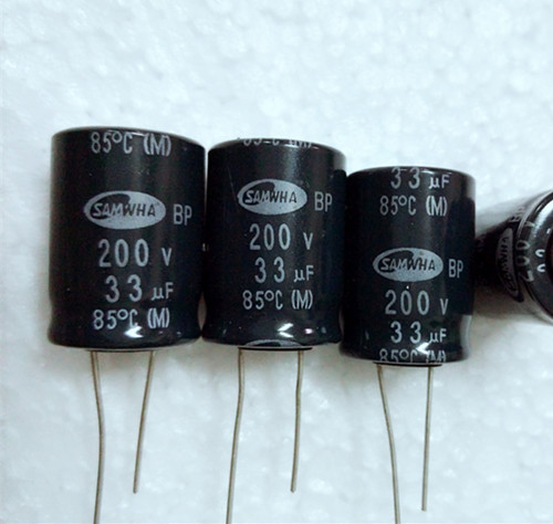 韩国三和 高中音分频 无极BP 电解电容 200V33UF 33UF200V 18*25