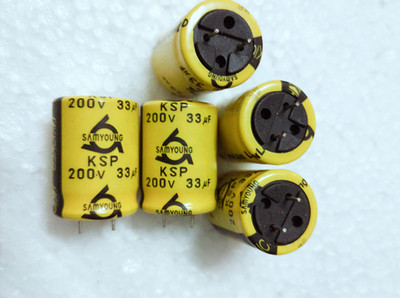 全新原装韩国三莹 无极NP 电解电容 200V33UF 33UF200V 18*25