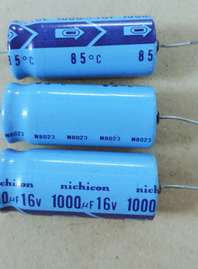 日本尼吉康 轴向卧式 电解电容 16V1000UF 1000UF16V 体积：13*30