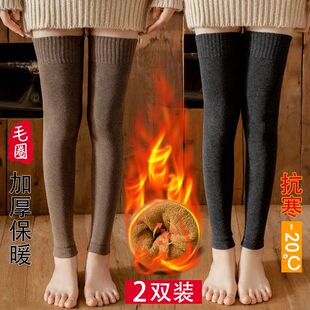 毛圈加厚脚套防寒保暖过膝袜大码加长款纯棉护膝秋冬加绒高筒袜套