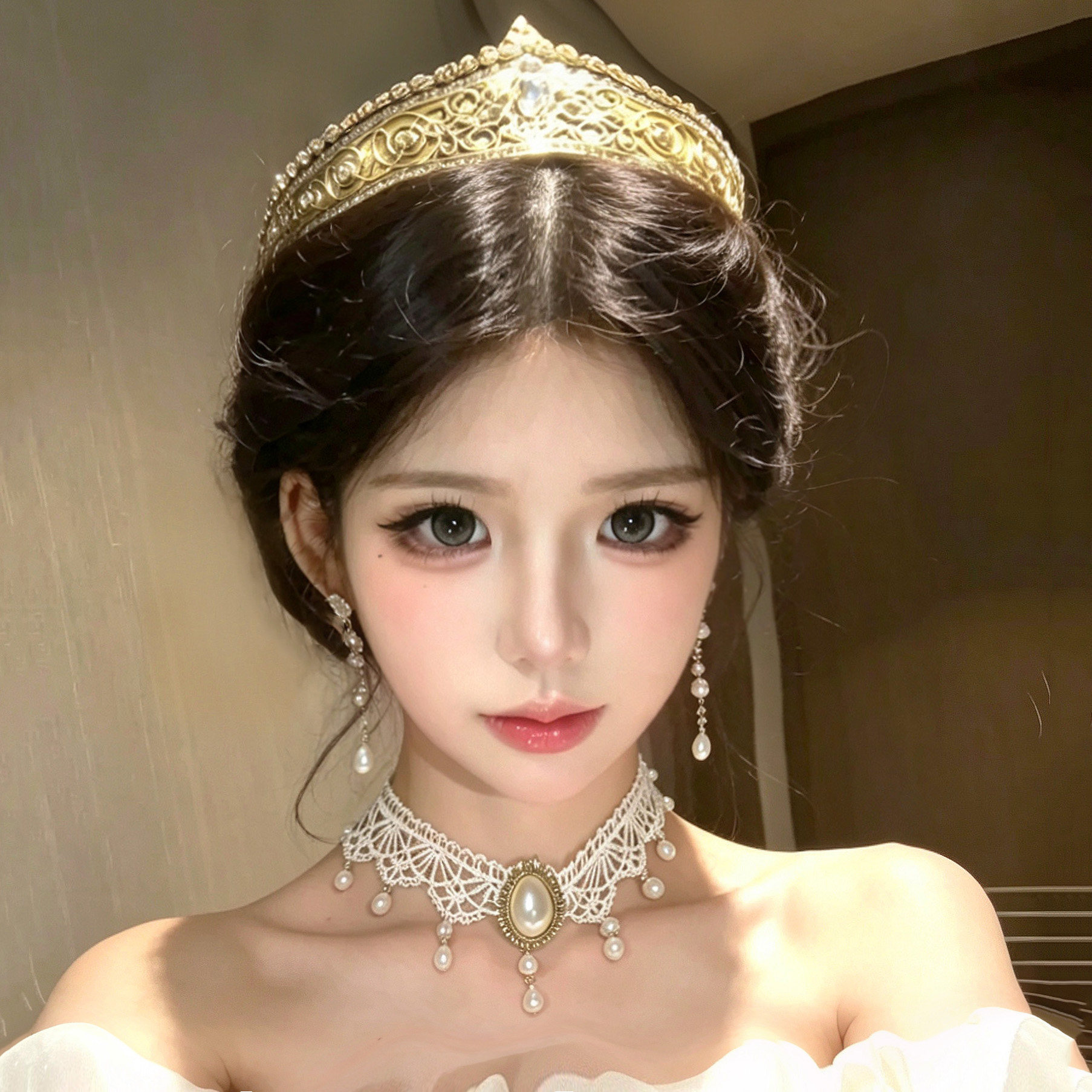贵气感生日皇冠头饰礼服帝政裙配饰发箍公主女王加冕王冠拍照发饰