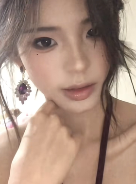 法式高级感紫色锆石耳环夸张重工水滴耳钉轻奢名媛晚宴礼服耳饰女