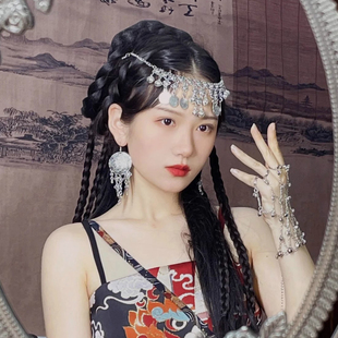 苗族头饰少数民族古风额饰古装前额配饰汉服异域风情发饰西域舞姬