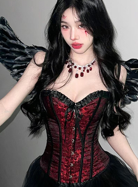 万圣节哥特风复古水滴项链女