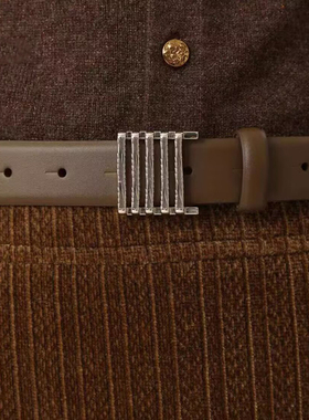 阿玛施2026年新款轻奢质感潮流百搭皮带时尚造型真皮女腰带590090