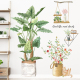 小清新绿色植物盘栽贴纸3d立体仿真墙贴画客厅房间卧室装 饰墙壁纸