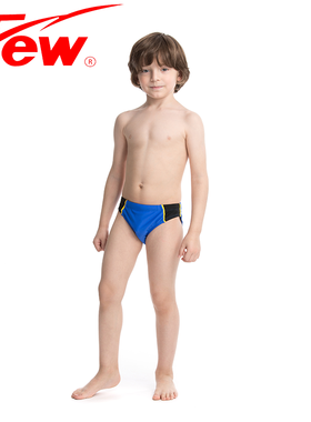 FEW飘专业比赛训练泳裤环保抗氯拼色时尚舒适儿童三角游泳裤M2125