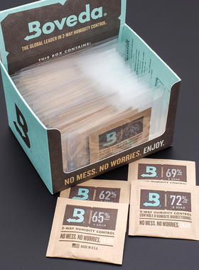 原装进口boveda 雪茄保湿袋 69%72%65%湿度包 烟丝斗草恒湿小片8g