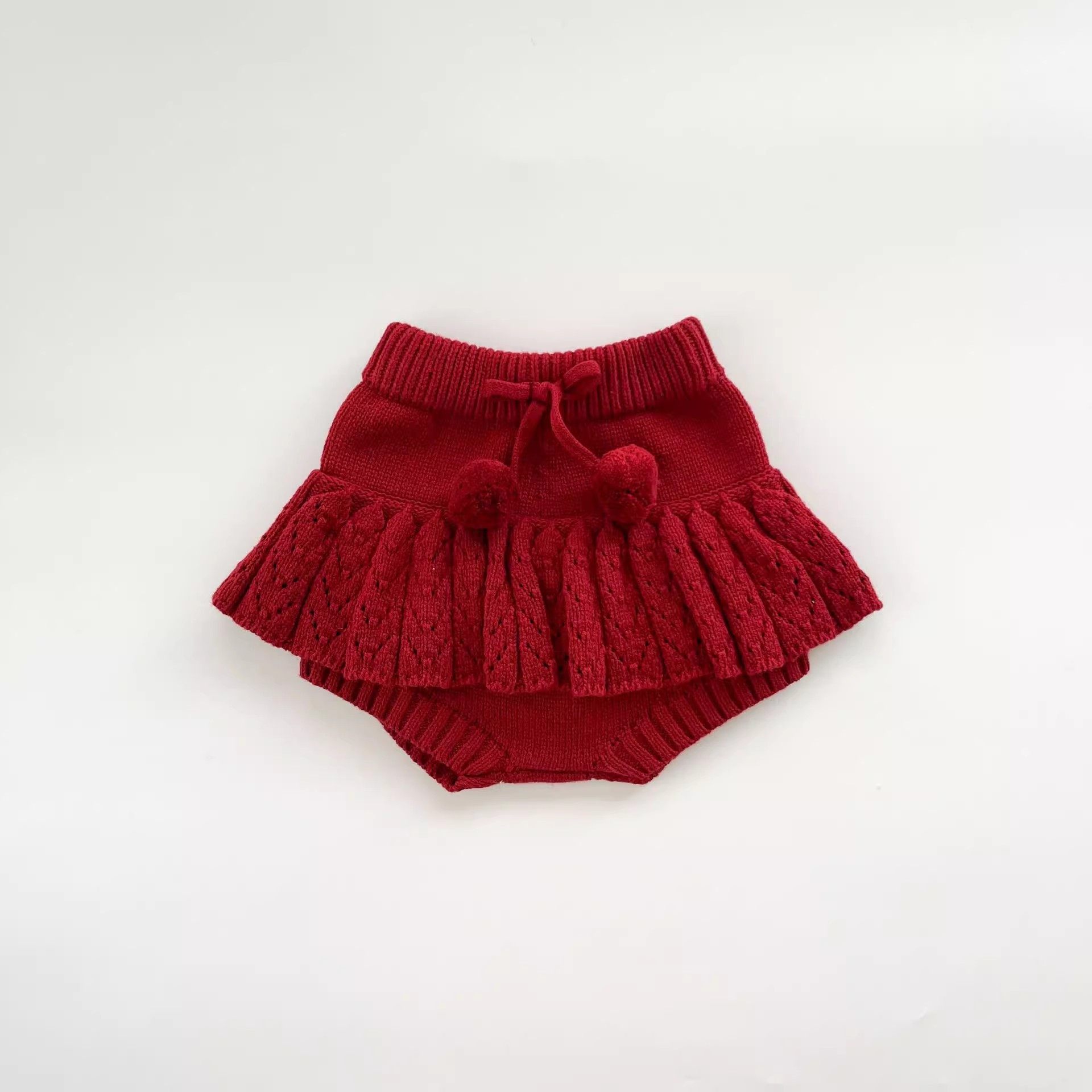红色婴儿毛衣针织打底包屁裤秋冬女宝宝高腰毛线短裤女童面屁裤,童装/婴儿装/亲子装,裤子,淘宝优惠券,粉丝福利购,淘宝优惠卷