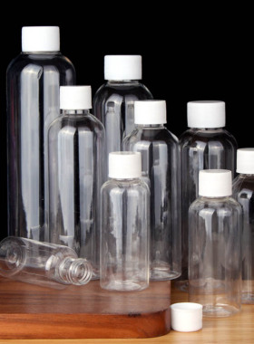 30/80/100/120ml透明塑料瓶分装瓶固体液体小瓶密封带盖瓶子空瓶
