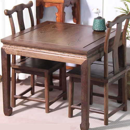 鸡翅木小方桌正方形餐桌椅中式红木四方桌子实木打牌棋牌桌八仙桌