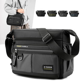 2024新款 单肩包出差旅行背包斜挎包男 男包牛津布商务包大容量男士