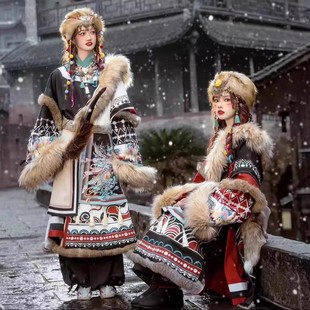 租赁汉服出租借女男演出服中国风元旦唐汉明制冬季齐胸少数民族装