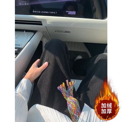 P20绒24-CK2麦穗纹常规加绒-M-4XL黑色深灰