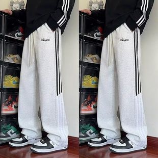 P14K143非常对图仿棉40裤头长裤黑色藏蓝色白灰色M到5xL