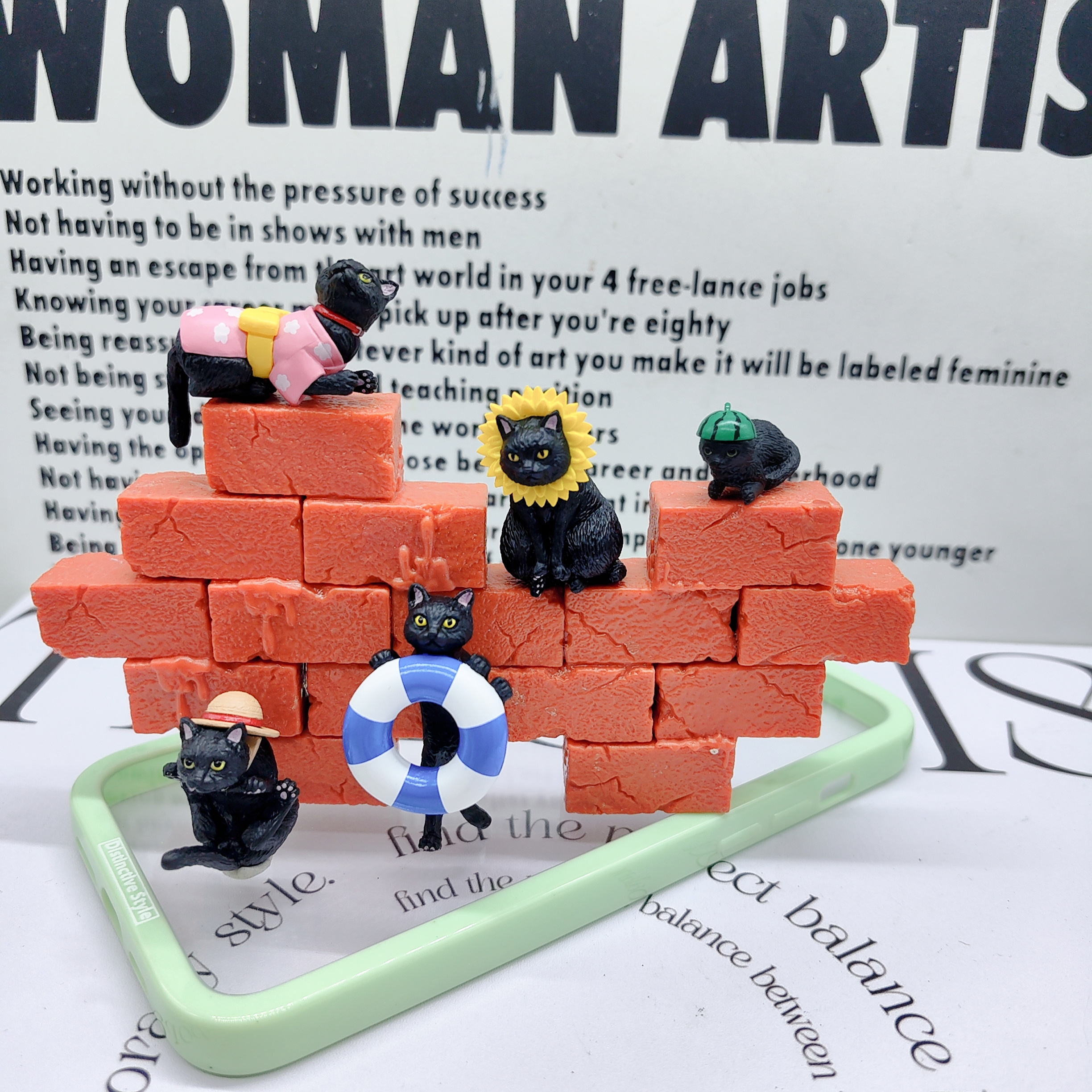 散货 奇谭俱乐部万圣节黑猫茶友杯缘杯挂摆件手办公仔模型