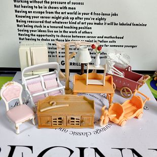 散货 森贝儿复古粉色小凳子 这个颜色真是绝美袄 Diy场景摆件