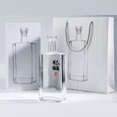 玻璃酒瓶空瓶密封自酿容器一斤装 全套高端高档观云 存白酒瓶子包装