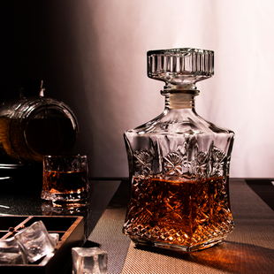 家用无铅加厚瓶子 玻璃红酒瓶空瓶醒酒器洋酒分酒器葡萄储酒具套装