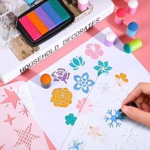 儿童创意手指印章画颜料宝宝画画本手指印泥涂鸦幼儿绘画便捷工具