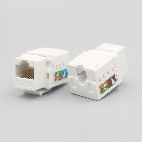 六类网络模块网线口插座6类RJ45电脑面板CAT6千兆信息宽带连接器