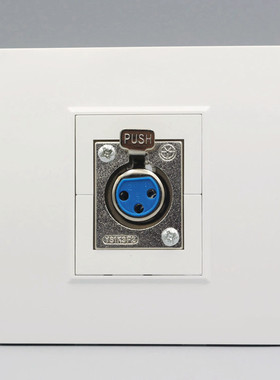 86型一位母卡侬焊接面板白色功放大三芯卡农麦克风话筒线墙壁插座