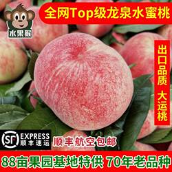 纯甜爆汁正宗成都龙泉驿撕皮水蜜桃高脆桃高山生态种植现摘礼盒装