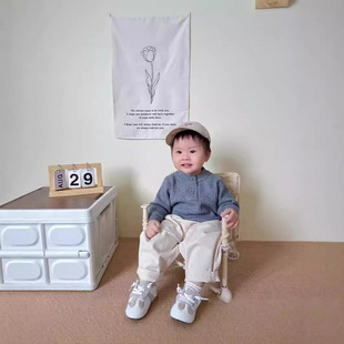 直播供货 2024新款童装毛衣 春季婴童圆领麻花外套男女童套头毛衣