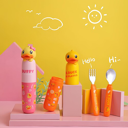 小黄鸭叉勺套装幼儿童宝宝辅食