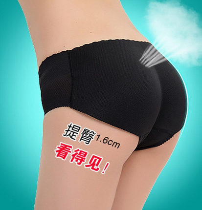 夏季一片式无痕低腰新网孔透气提臀翘臀三角裤丰臀假屁股女士内裤