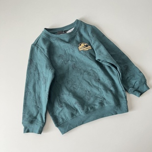 15A 小童卫衣 卡通薄绒圆领卫衣上衣套头衫2-8岁