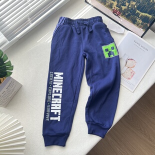 秋冬新款 抓绒面料 卡通世界男童童装运动长裤子卫裤 110-170