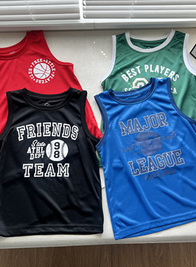 9A网眼运男童童装快干运动儿童裤背心裤子篮球冰丝背心110-160