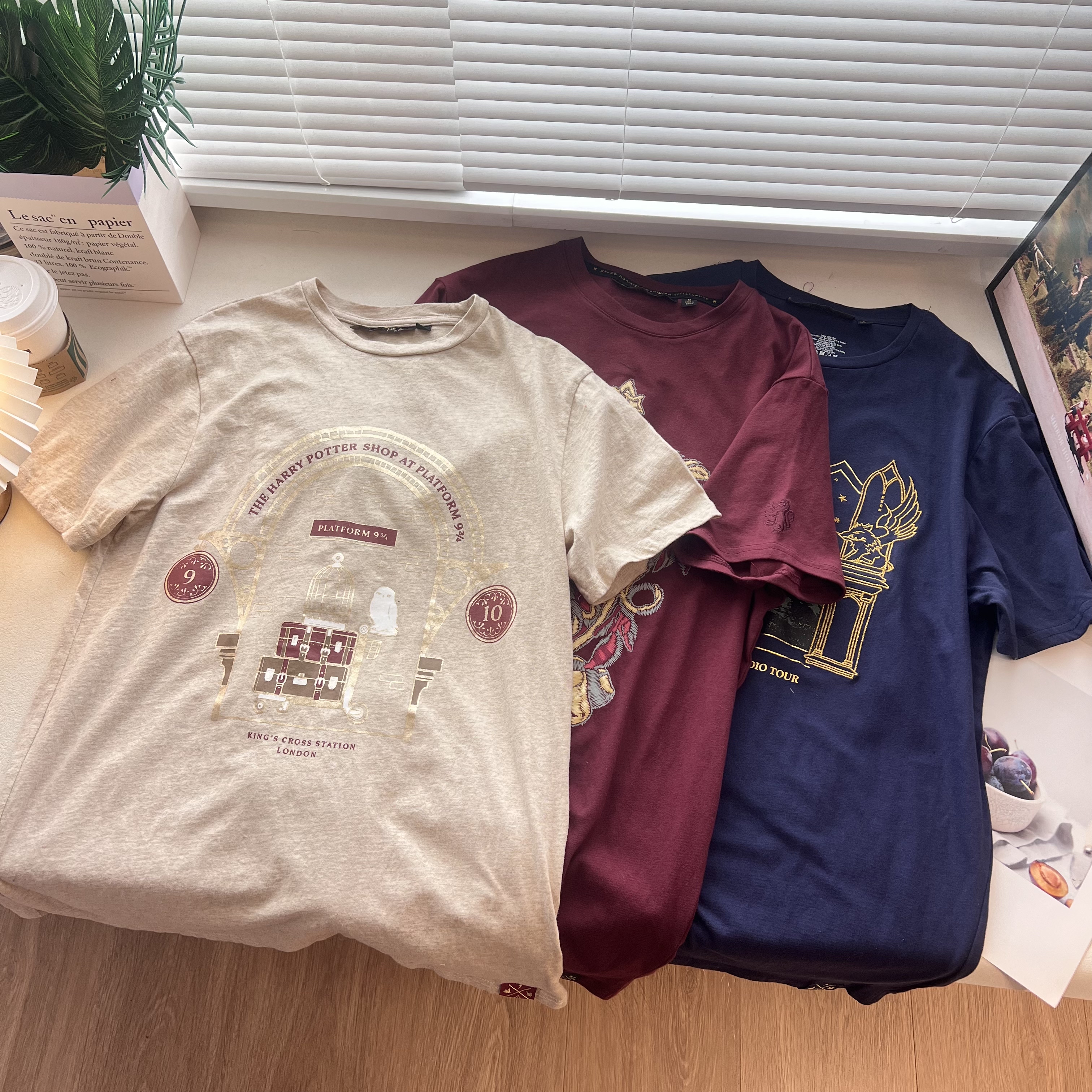 7A哈利美式男装青少年秋装打底衫圆领城堡男 男装短袖T恤