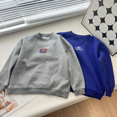 18B秋冬装 加绒薄绒儿童连帽套头卫衣外套 冲浪中大童 120-170