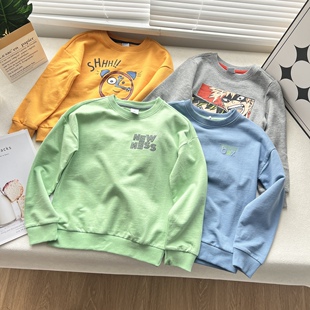 1AB男童外套2026新款中大童帅气秋季男孩炸街儿童春款薄卫衣