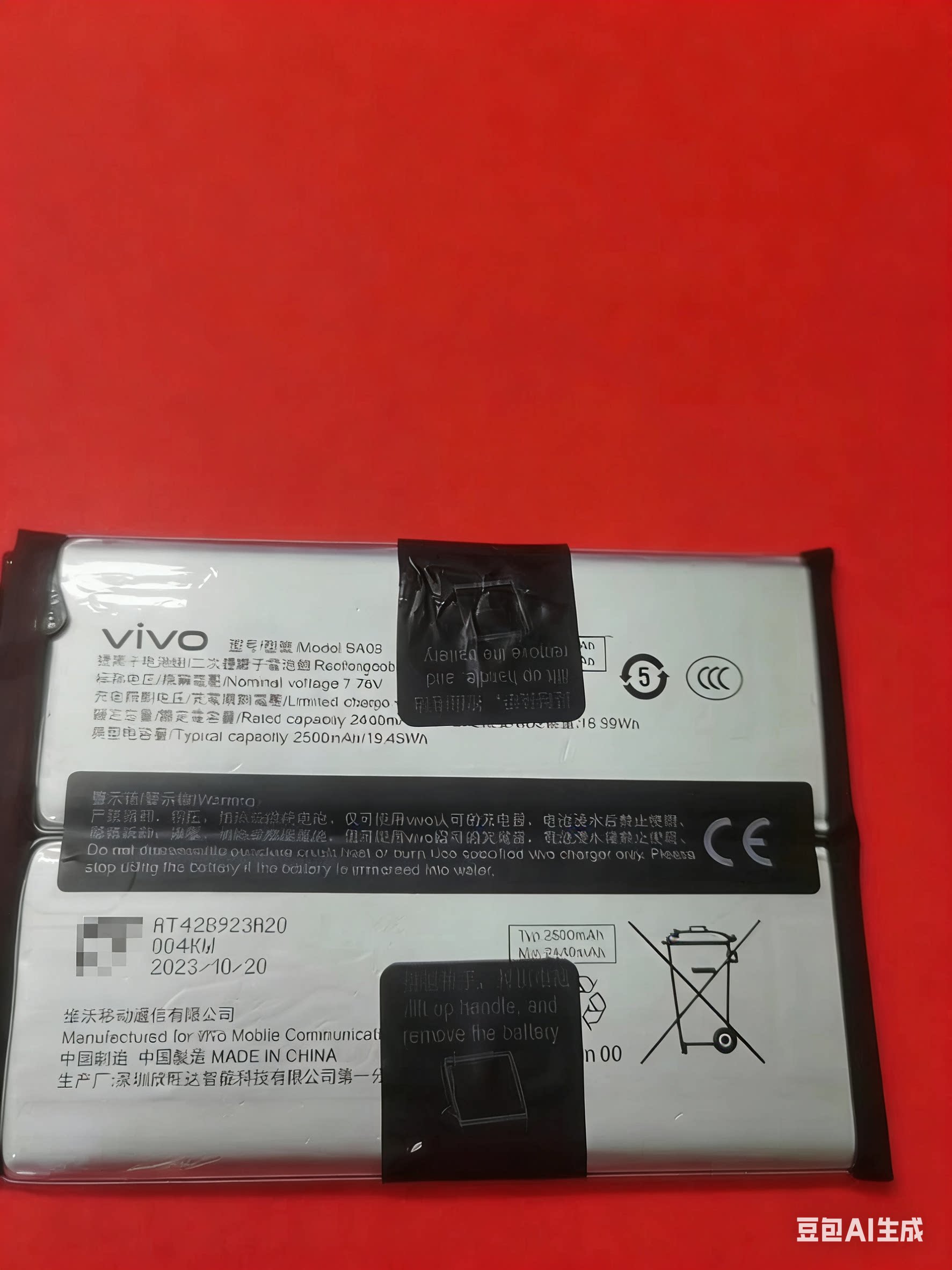 vivo手机电池iqoo z8 Y100T电池 型号ba03电池