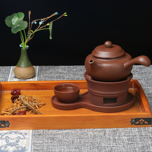 蒸汤壶侧把功夫汤壶四件套紫砂壶茶壶中式酒店餐具用品功夫汤养生