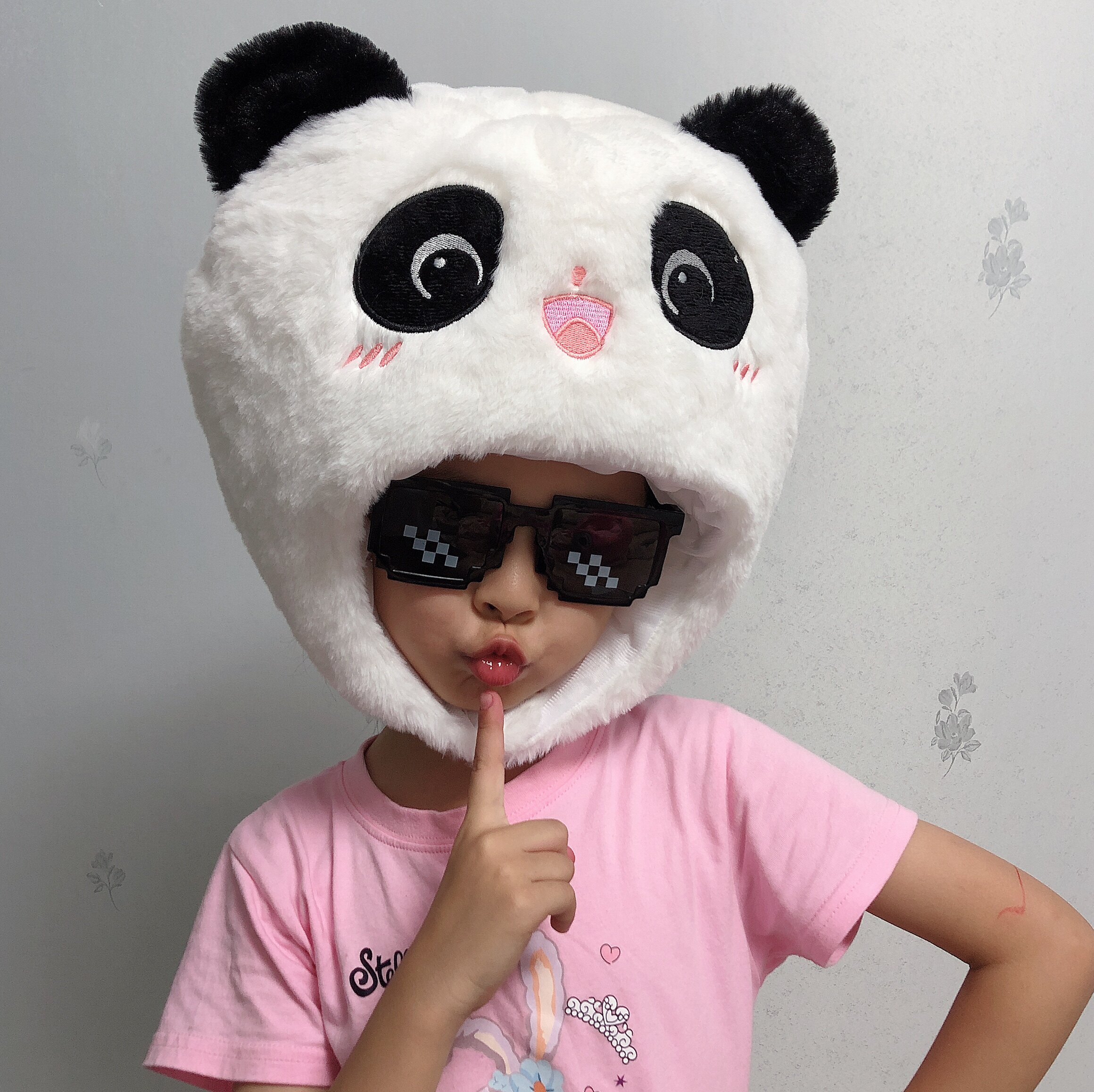 可爱搞怪卡通熊猫动物头套帽子儿童节元旦学校节目表演讲故事道具