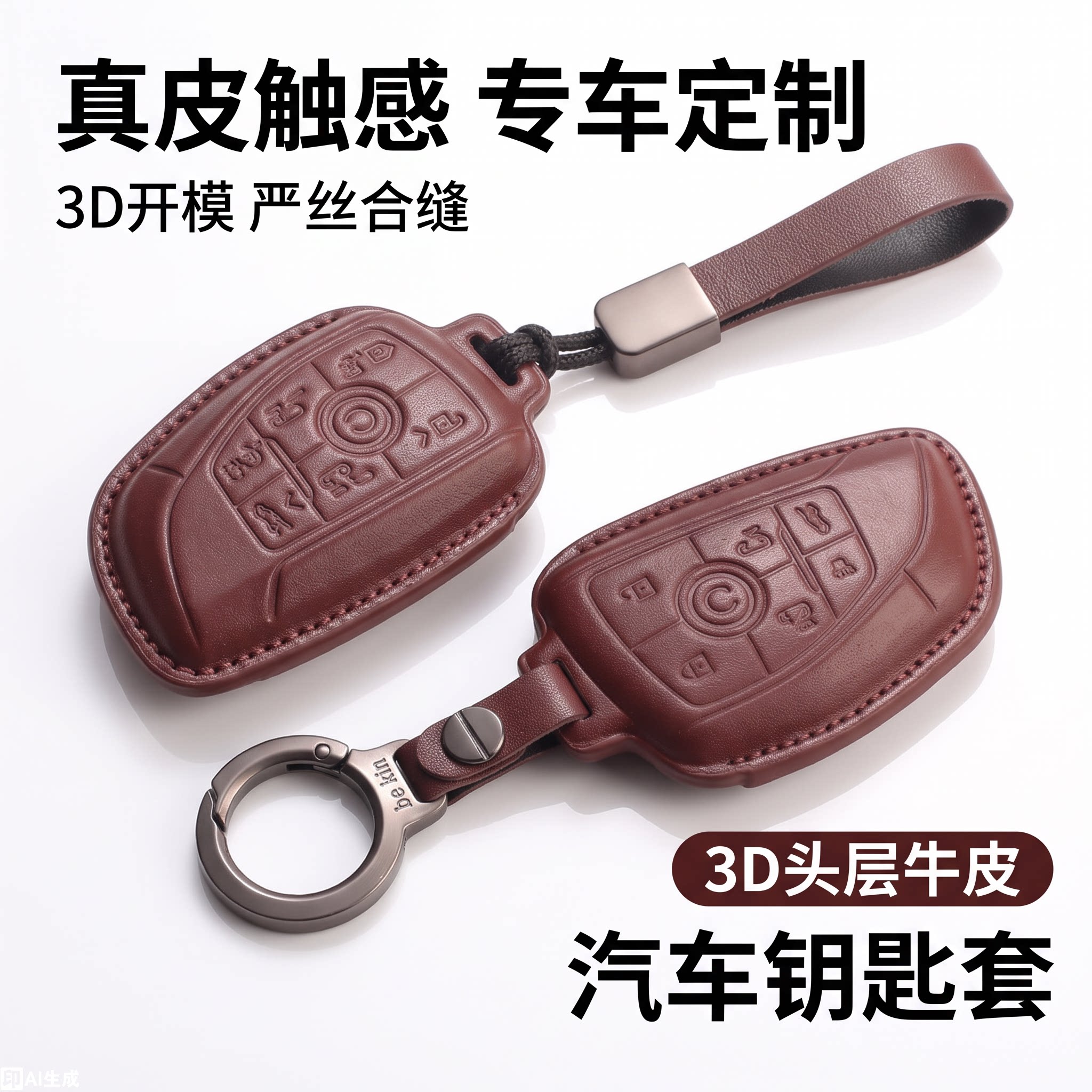 别克GL8陆尊新能源牛皮钥匙套