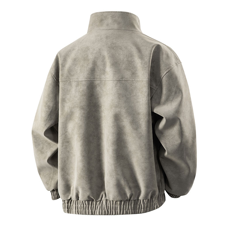 得物品质休闲皮夹克飞行服皮衣男防外套730特P58,男装夹克,电商A010